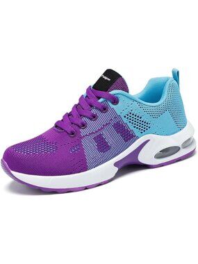 〽️Women's Athletic Running Sneakers Purple Closed Toe Breathable Mesh Low Top